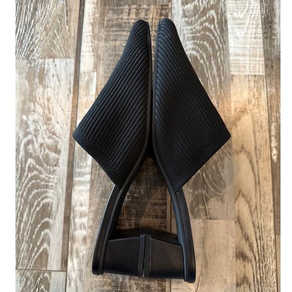 Splendid Lunelli Mule Size 9.5 Black Ribbed Knit Casual 2" Block Heel Shoe - Picture 5 of 10